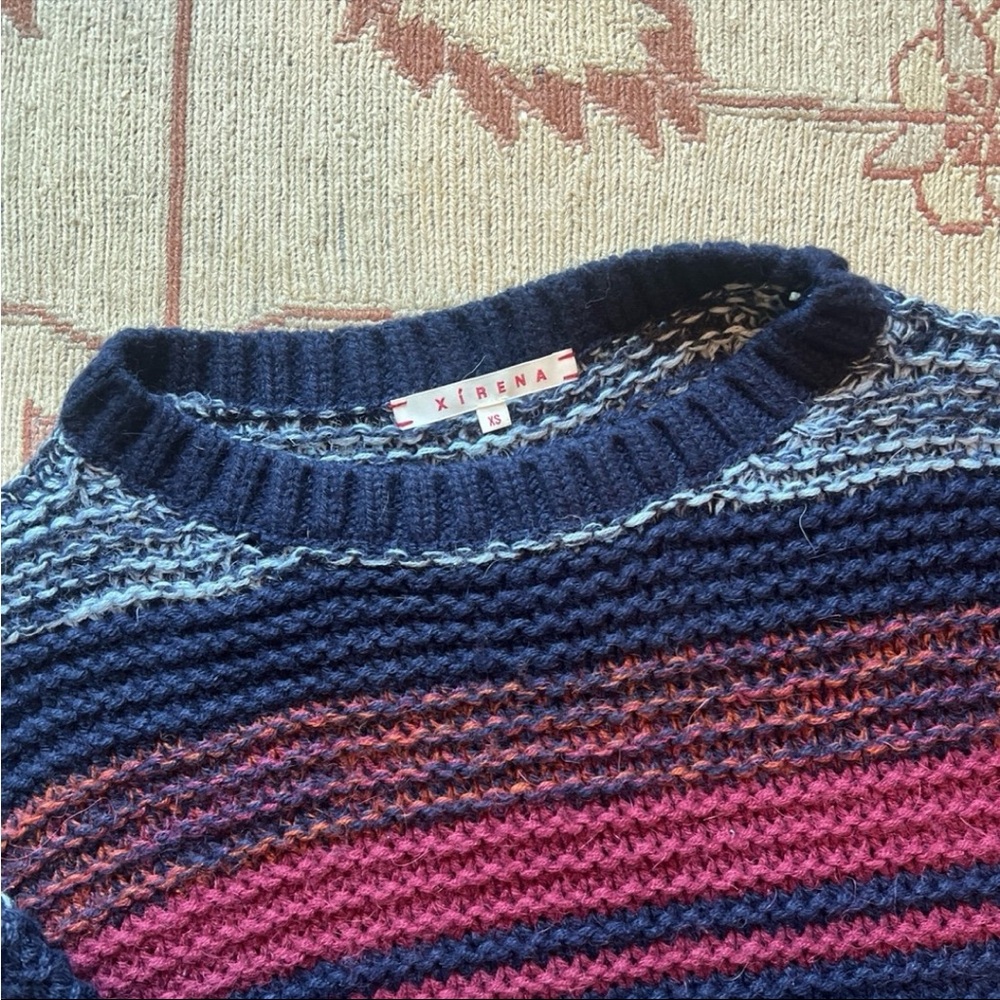 Xirena Colorful Stripe Alpaca Blend Sweater XS